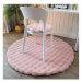 Ružový umývateľný okrúhly koberec ø 150 cm Bubble Pink – Mila Home