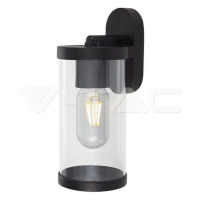 E27 Držiak nástennej lampy Priehľadný PC Matt Black VT-1149 (V-TAC)