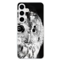 Odolné silikónové puzdro iSaprio - BW Owl - Samsung Galaxy S24