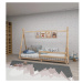 Domčeková detská posteľ zo smrekového dreva 90x200 cm v prírodnej farbe Panda – Kalune Design