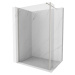 MEXEN/S - Kioto Sprchová zástena WALK-IN 90 x 30 cm, transparent, nikel kefovaná 800-090-212-97-