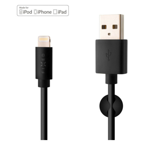 Fixed USB-A/Lightning, 3A, 1m čierny