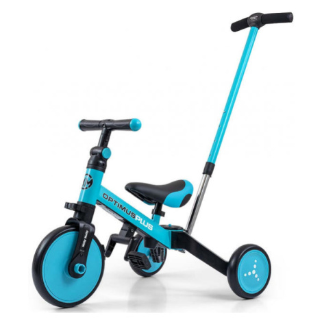 Milly Mally Trojkolka 4v1 koleso OPTIMUS Plus modré s vodiacou tyčou
