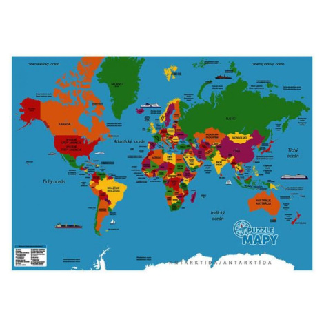 Dino Puzzle Mapa Sveta 82 dielikov