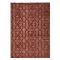 Červený koberec z viskózy Universal Margot Copper, 200 x 300 cm