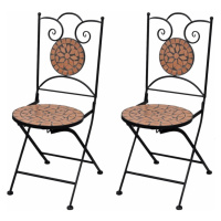 Záhradná skladacia stolička 2 ks Tehlová,Záhradná skladacia stolička 2 ks Tehlová