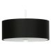 Čierne závesné svietidlo s textilným tienidlom ø 30 cm Herra – Nice Lamps