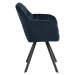 Dkton 23467 Dizajnová otočná stolička Aletris, tmavomodrá