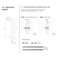 FT - MADLO kód 841Z 40x10 mm UN ks NEM - nerez matná (F60) 40x10 mm 1600 mm