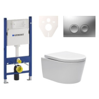 Cenovo zvýhodnený závesný WC set Geberit do ľahkých stien / predstenová montáž + WC SAT Brevis S