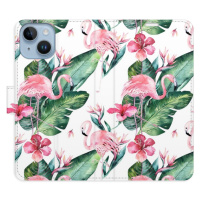 Flipové puzdro iSaprio - Flamingos Pattern - iPhone 14
