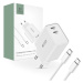 Nabíjačka TECH-PROTECT C35W 2-PORT NETWORK CHARGER PD35W + TYPE-C CABLE WHITE (9319456605570)