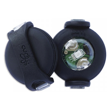 CURLI Luumi LED bezpečnostné svetielko na obojok čierne 2 ks