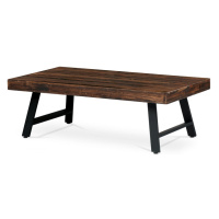 AUTRONIC AHG-534 PINE Konferenční stůl, 130x70 cm, MDF deska, masiv borovice, kov, černý lak
