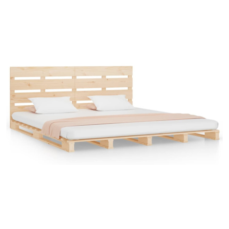 vidaXL Posteľ bez matraca 135x190 cm masívna borovica