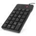 C-TECH klávesnica numerická KBN-01, 23 kláves, USB slim black