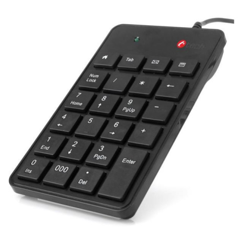 C-TECH klávesnica numerická KBN-01, 23 kláves, USB slim black GEMBIRD
