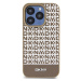 DKNY PU Leather Repeat Pattern Bottom Stripe MagSafe Apple iPhone 13 Pro Max DKHMP13XPSOSPW Brow