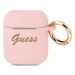 Obal Guess GUA2SSSI AirPods cover pink Silicone Vintage Script (GUA2SSSI)