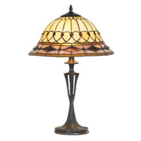 Stolná lampa Kassandra štýl Tiffany, vysoká 59 cm