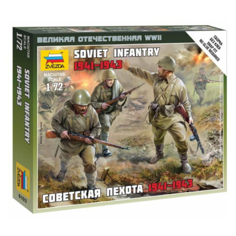 Wargames (WWII) figurky 6103 - Soviet Infantry 1941 (1:72) Zvezda