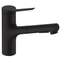 Hansgrohe Zesis M33, páková kuchynská batéria 150, vyťahovacia sprška, 2jet, sBox, čierna matná,