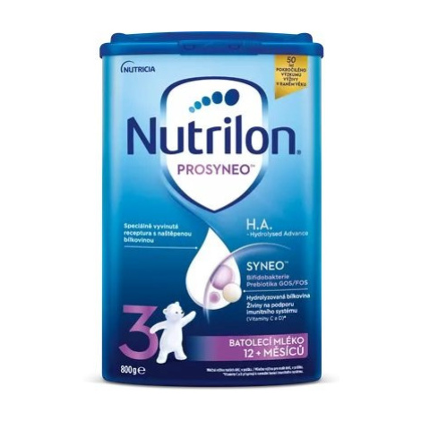 NUTRILON 3 Prosyneo H.A.batoľacie mlieko od uk. 12. mesiaca 800 g