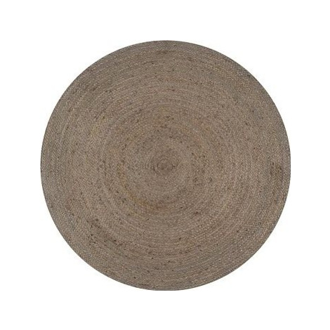 Ručne vyrobený koberec z juty okrúhly 150 cm sivý SHUMEE