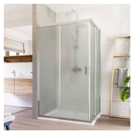Mereo Sprchovací kút, Lima, obdĺžnik, zasúvací, 110x90 cm, chróm ALU, sklo Point CK83422K