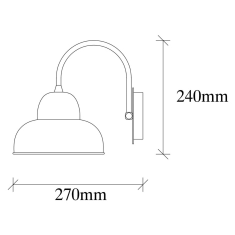 Nástenné svietidlo Berceste 180-A čierna/zlatá Opviq lights