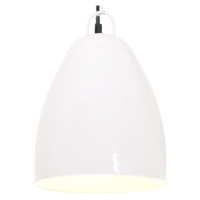 vidaXL Industriálna závesná lampa 25 W biela 32 cm okrúhla E27