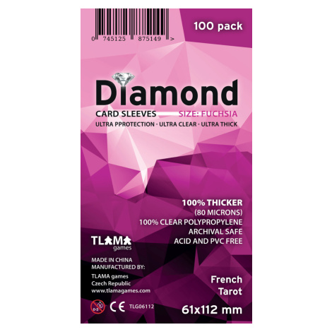 TLAMA games Obaly na karty Diamond Fuchsia: French Tarot (61x112 mm)