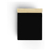Čierne napínacie bavlnené prestieradlo 140x190 cm - Mijolnir