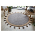 Kusový koberec Lunar Jute Circle Grey Rozmery koberca: 150x150 kruh