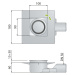 Omp Tea Omp Tea, Podlahová vpusť 100x100 mm bočná, odpad 50mm, chróm, 2665.295.8