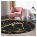 Žlto-čierny prateľný okrúhly koberec vhodný pre robotické vysávače ø 80 cm Comfort – Mila Home
