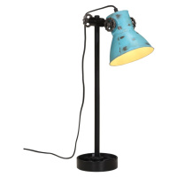 vidaXL Stolová lampa 25 W šmuhovaná modrá 15x15x55 cm E27