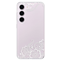 Odolné silikónové puzdro iSaprio - White Lace 02 - Samsung Galaxy S23 5G