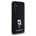 Karl Lagerfeld Liquid Silicone Metal Ikonik Zadný Kryt pre Samsung Galaxy S23 FE Black