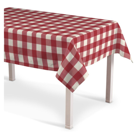 Dekoria Obrus na stôl obdĺžnikový, červeno-biele veľké káro, Quadro, 136-18