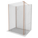 MEXEN/S - Kyoto Sprchová zástena WALK-IN 120 x 95 x 30 cm, transparent, ružové zlato 800-120-095