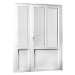 SKLADOVE-OKNA.sk - Vedľajšie vchodové dvere dvojkrídlové, pravé, PREMIUM - 1480 x 2080 mm, biela