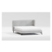 Sivá čalúnená dvojlôžková posteľ s roštom 180x200 cm Basti – Ropez