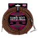 Ernie Ball 25' Braided Cable Black/Orange