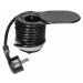 Nábytková zásuvka O6cm, čierna, zapustená do stola, USB, 1,9m (ORNO)