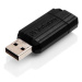 Verbatim USB flash disk, USB 2.0, 16GB, PinStripe, Store N Go, černý, 49063, USB A, s výsuvným k