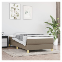 vidaXL Rám na boxspring posteľ sivohnedý 90x200 cm látka