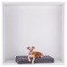 Vankúšik pre psa veľkosť S, svetlo šedý,  79 x 60 x 10 cm