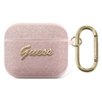 Obal Guess GUA3SASMP AirPods 3 cover pink Saffiano Script Metal Collection (GUA3SASMP)