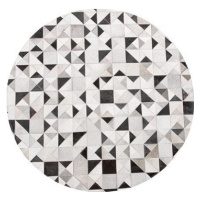 Sivo-biely kožený koberec ? 140 cm KIRKLAR, 160573